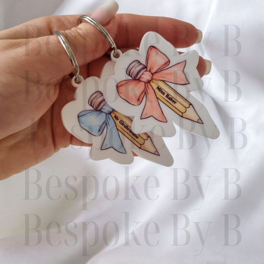 Pencil bow keyrings