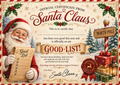 Festive Santa Good List Certificate