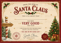 Traditional Santa Village Nice List Certificate