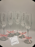 Champagne wedding glasses