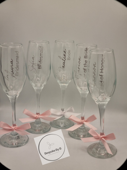 Champagne wedding glasses