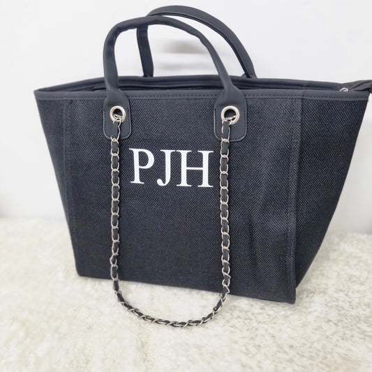 Black canvas bag