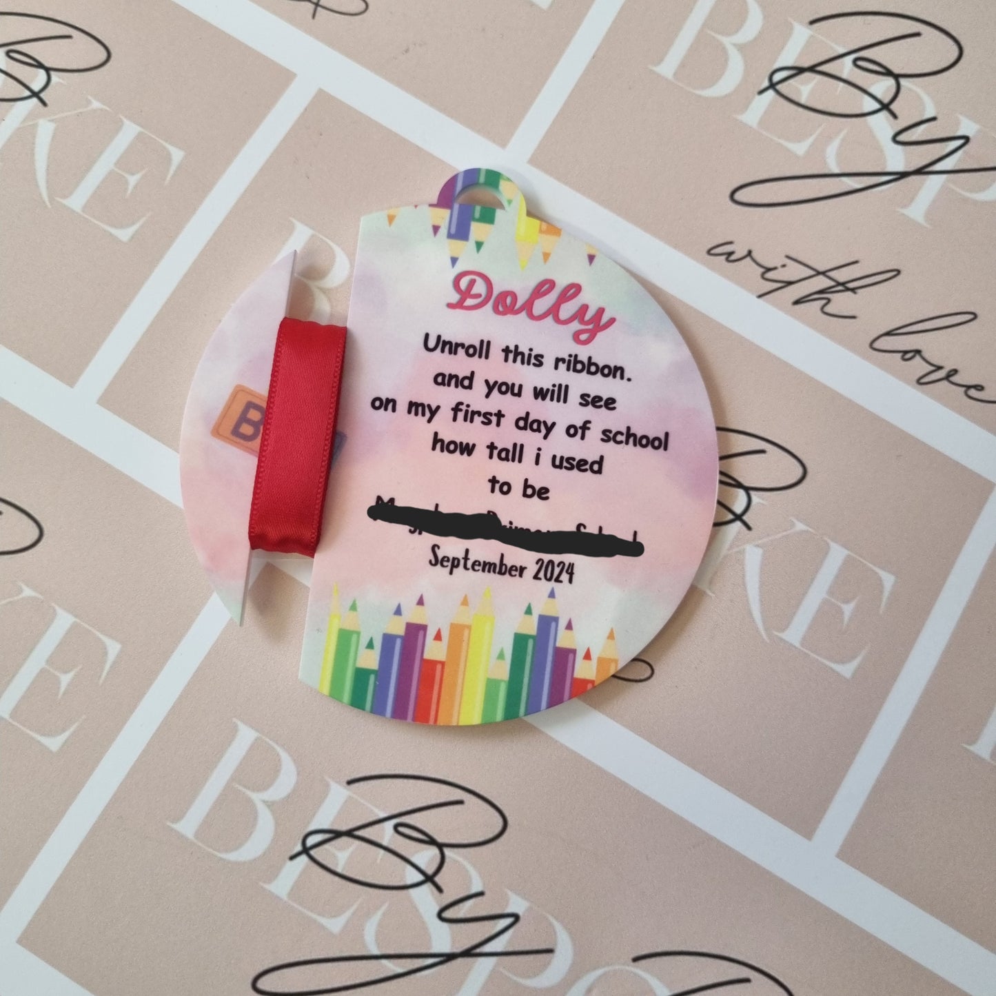 First day at school ribbon holder