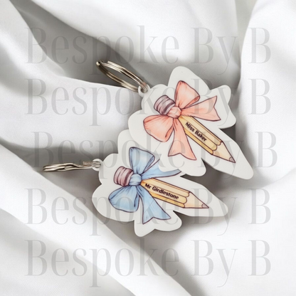 Pencil bow keyrings