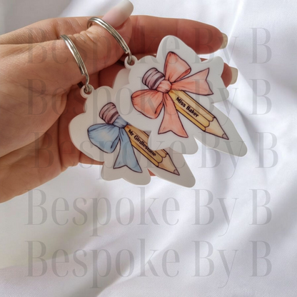 Pencil bow keyrings