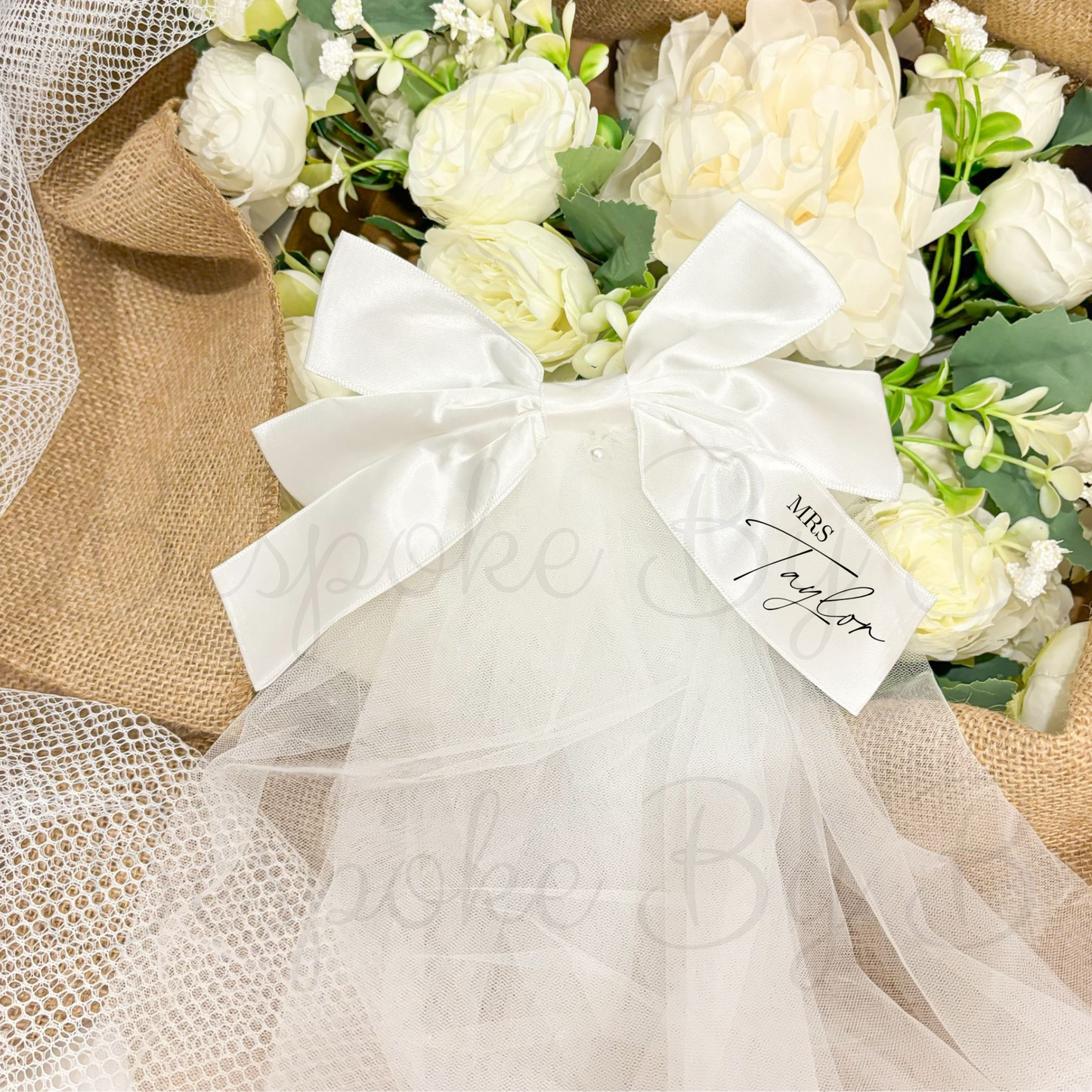Personalised Bow Veil