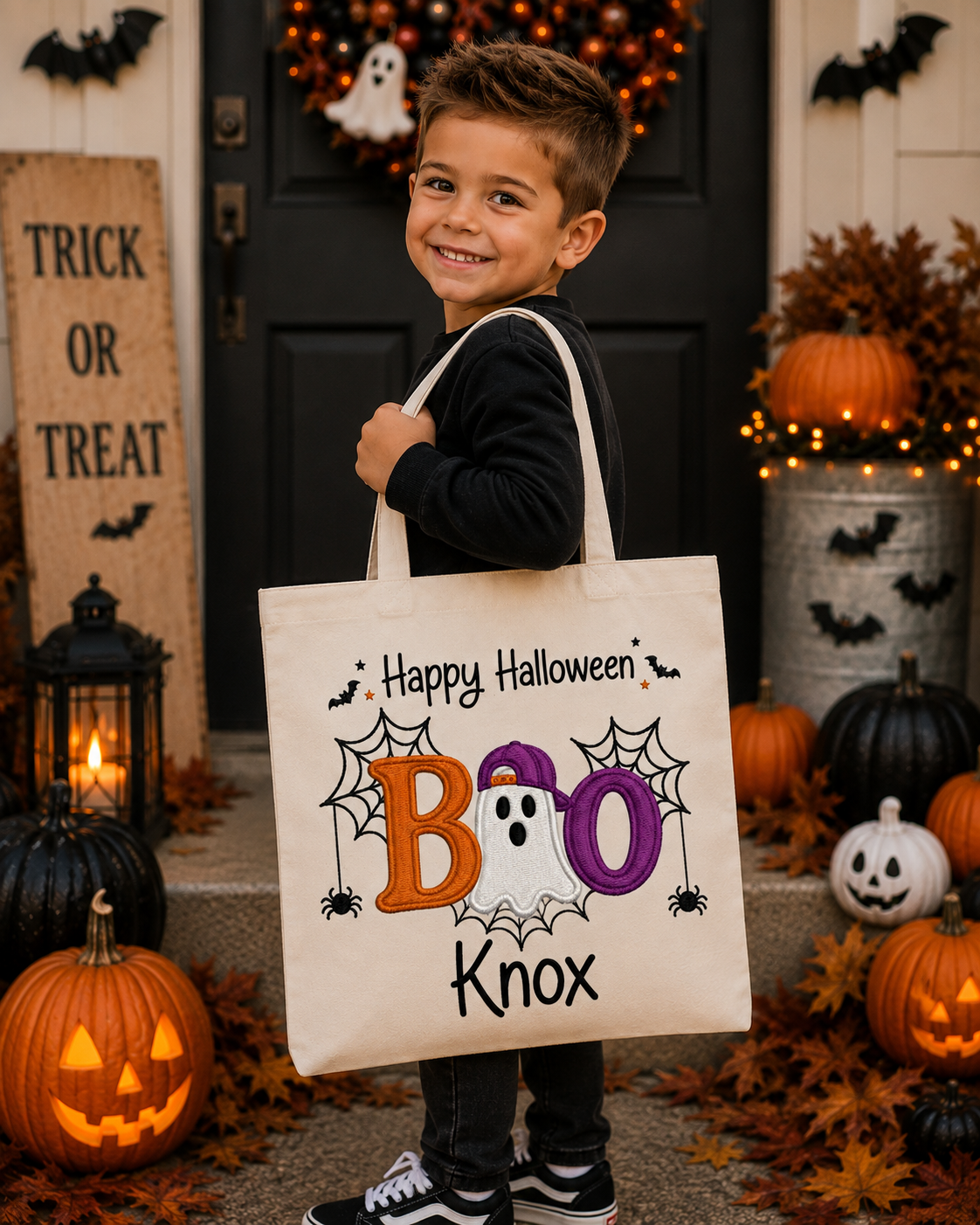 Personalised Happy Halloween Bag - Boys