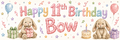 Personalised J-cat Inspired Birthday Banner