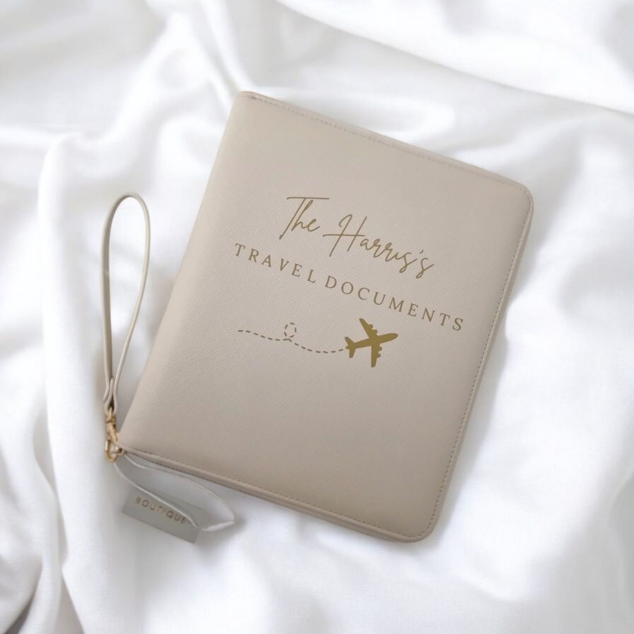 Luxury travel documents folder