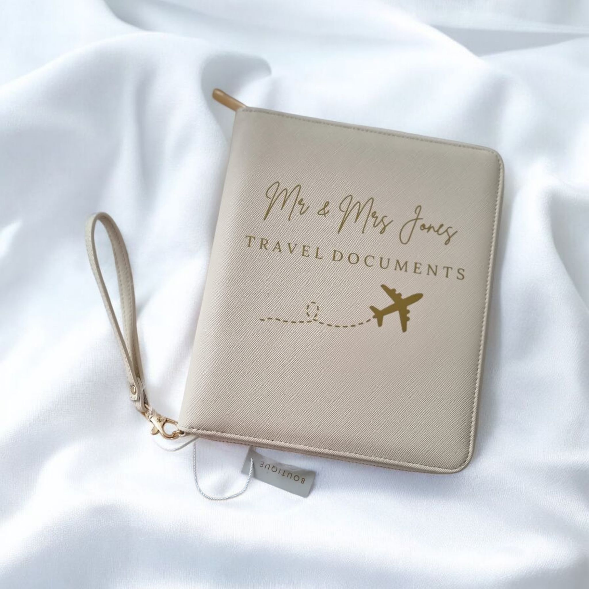 Luxury travel documents folder