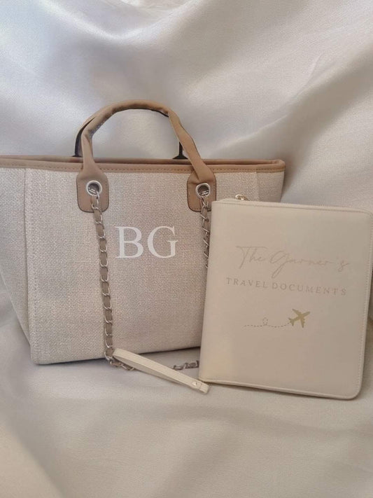 Taupe canvas bag