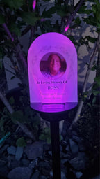 Solar grave memorial plaque