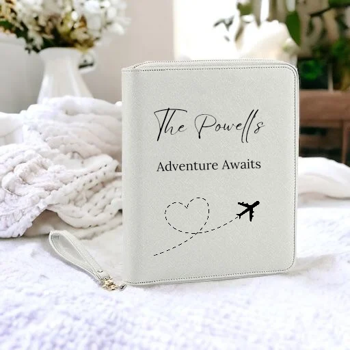 Luxury travel documents folder