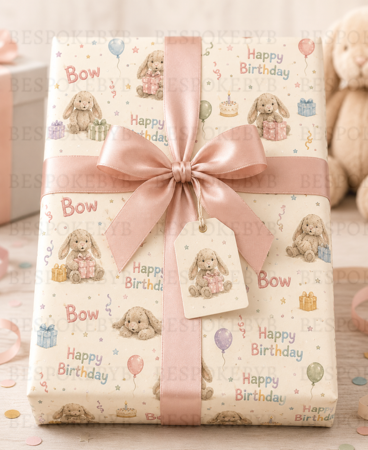 Personalised J Cat inspired wrapping paper