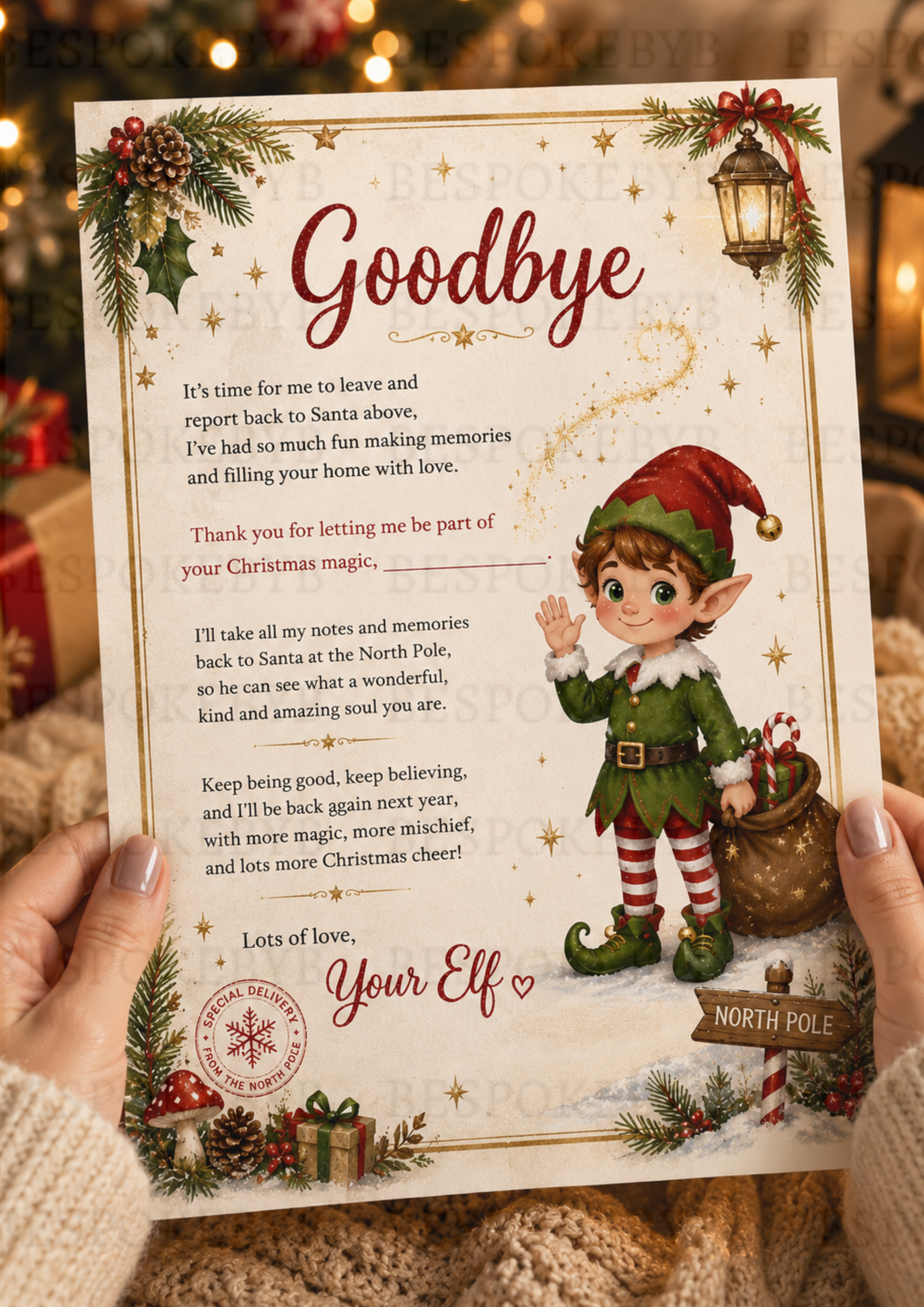 Elf Goodbye Letter