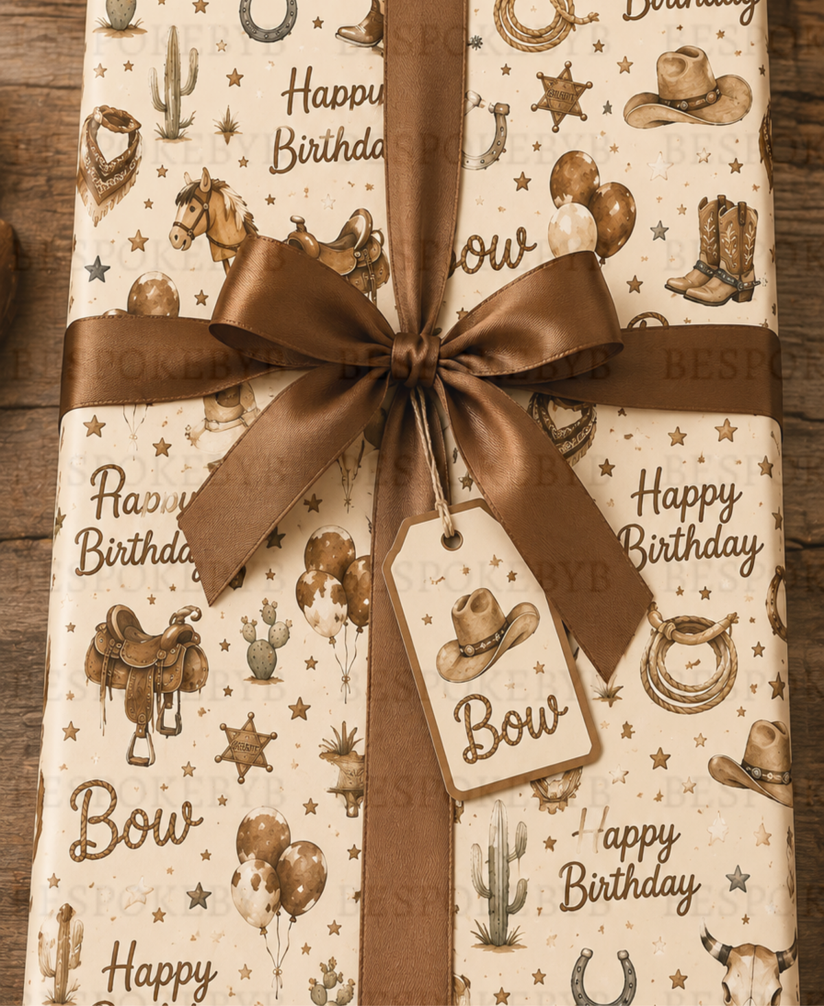 Personalised themed Rodeo Wrapping Paper