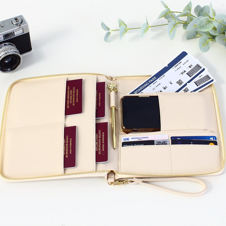 Luxury travel documents folder